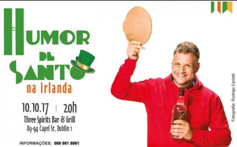 Leia o artigo Humor de Santo fará show inédito na Irlanda em outubro
