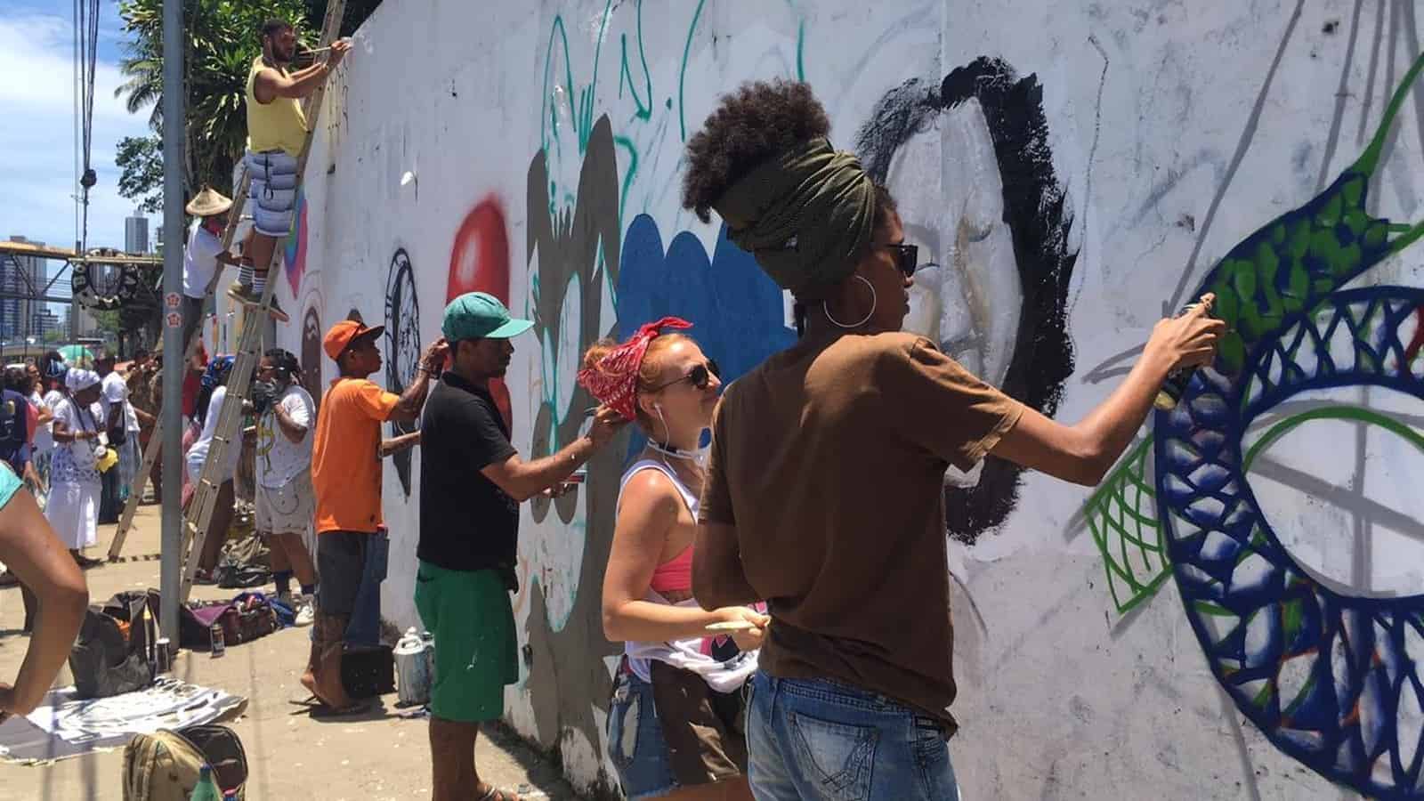 Grafite contra intolerância religiosa na Bahia 2 grafite