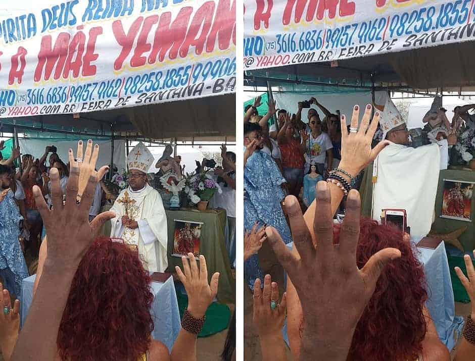 Bispo católico na Umbanda celebra Iemanjá 2 bispo catolico na umbanda