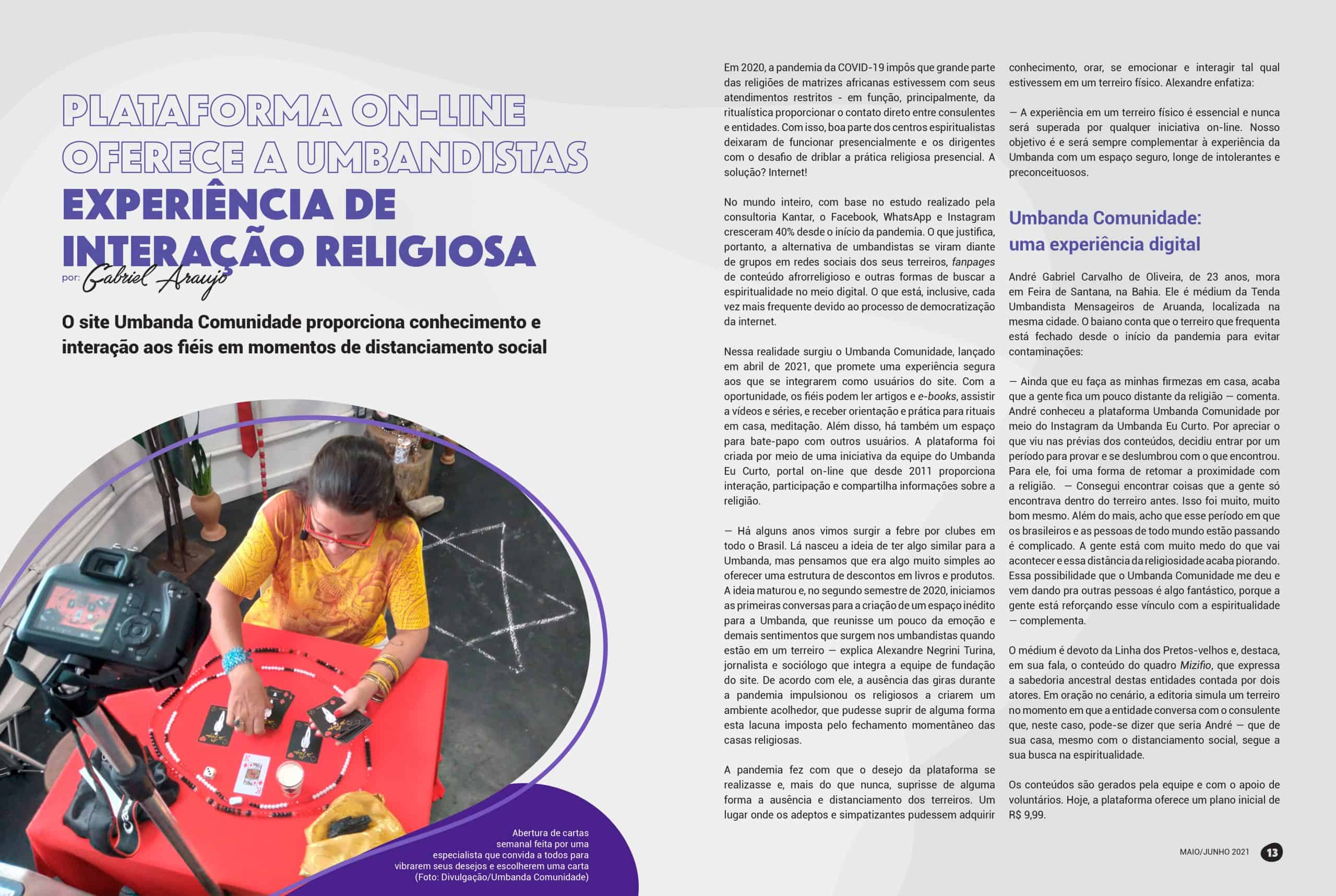 Umbanda Comunidade: plataforma online oferece interatividade 2 Umbanda comunidade
